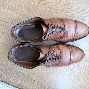 Allen Edmonds Fifth Avenue Brown Leather Dress Shoes with Dainite Soles - 11.5 E